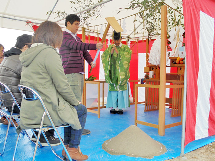 ヤマックス炭の家地鎮祭鯛熊本市北区植木町H様邸