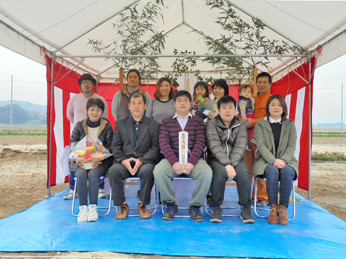 ヤマックス炭の家地鎮祭鯛熊本市北区植木町H様邸