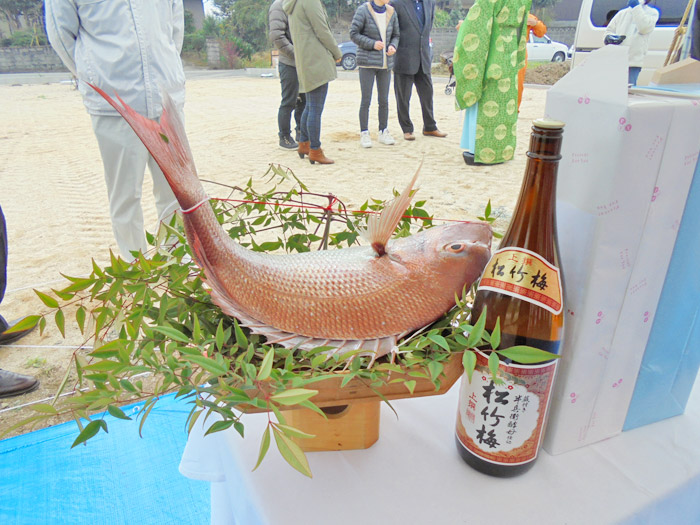 ヤマックス炭の家地鎮祭鯛熊本市北区植木町H様邸