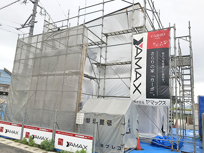 ヤマックスyamax新築熊本炭の家熊本市南区ネイビー金属壁K邸上棟式1.jpg