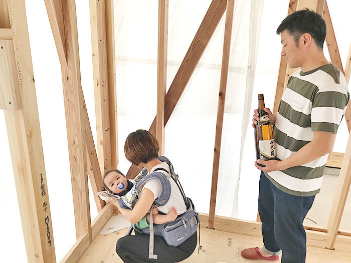 ヤマックスyamax新築熊本炭の家熊本市南区ネイビー金属壁K邸上棟式3.jpg
